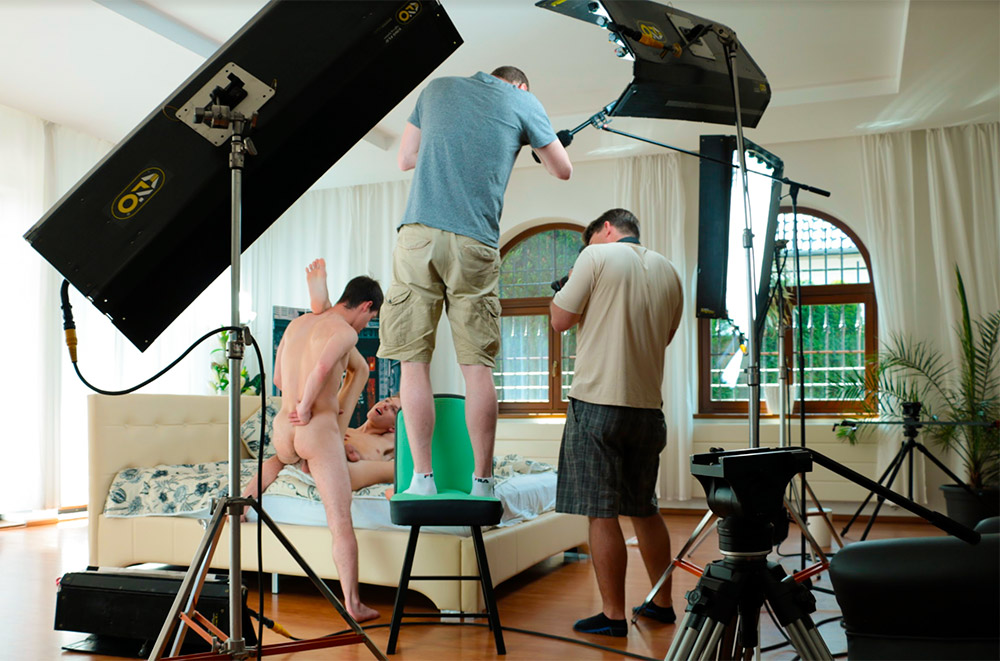 Filmes pornô gay por trás das câmeras