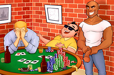 Apostei meu cuzinho no pôquer