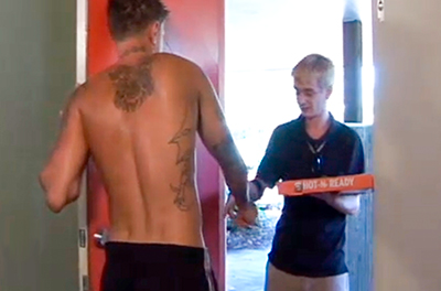 O entregador de pizza